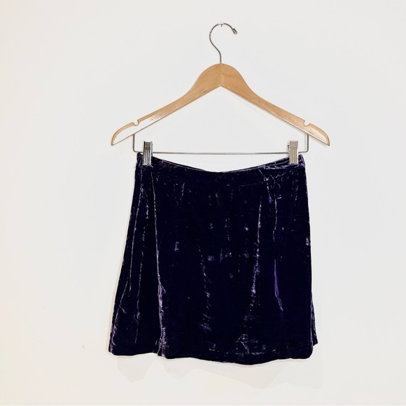 Urban outfitters velvet. Purple micro mini skirt with buttons. Small - Picture 5 of 7
